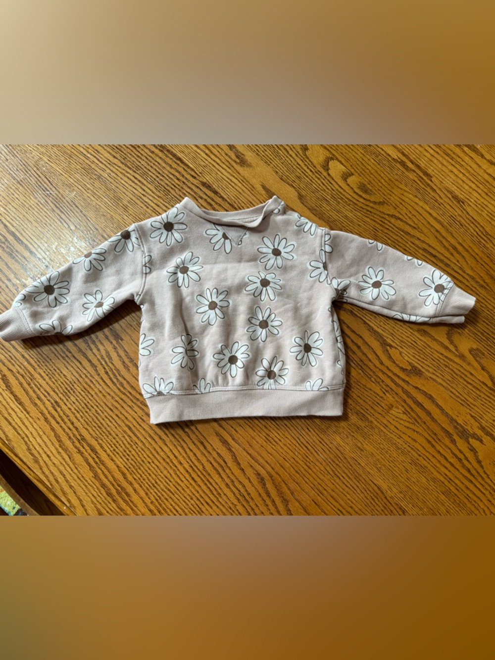 18 month Little Co girl baby Toddler Floral Sweatshirt in Light pink Mauve